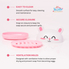 THE LITTLE LOOKERS Cartoon Soap Case Bathtub Soap Box, Soap Dish Holder for Kids, Bathroom Soap Stand, Soap Stand with Cover (Bunny)