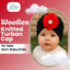 THE LITTLE LOOKERS Knitted Turban Cap with Flower & Pearl Accent – Soft, Stylish & Comfortable Headwrap for Newborns & Toddlers Baby Girls/ Boys (0-12 Months)