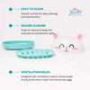 THE LITTLE LOOKERS Cartoon Soap Case Bathtub Soap Box, Soap Dish Holder for Kids, Bathroom Soap Stand, Soap Stand with Cover (Bunny)