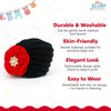 THE LITTLE LOOKERS Knitted Turban Cap with Flower & Pearl Accent – Soft, Stylish & Comfortable Headwrap for Newborns & Toddlers Baby Girls/ Boys (0-12 Months)