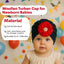 THE LITTLE LOOKERS Knitted Turban Cap with Flower & Pearl Accent – Soft, Stylish & Comfortable Headwrap for Newborns & Toddlers Baby Girls/ Boys (0-12 Months)