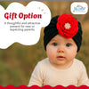 THE LITTLE LOOKERS Knitted Turban Cap with Flower & Pearl Accent – Soft, Stylish & Comfortable Headwrap for Newborns & Toddlers Baby Girls/ Boys (0-12 Months)