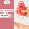 THE LITTLE LOOKERS Baby Shampoo Bottle with Soft Silicone Scrubber | 2-in-1 Shampoo Dispenser & Bath Brush | BPA Free, Leak-Proof Travel Bottle (90ml) for Baby Bathing, Gentle Massage & Cleaning