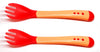 THE LITTLE LOOKERS Silicone Tip Heat Sensitive Silicone Spoons | Temperature Sensing Spoons | Fork Set (Pack of 2)