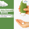 THE LITTLE LOOKERS Baby Shampoo Bottle with Soft Silicone Scrubber | 2-in-1 Shampoo Dispenser & Bath Brush | BPA Free, Leak-Proof Travel Bottle (90ml) for Baby Bathing, Gentle Massage & Cleaning