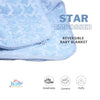 THE LITTLE LOOKERS Zipper Baby Blanket - Soft and Breathable Baby Wrapper, Swaddle for New Born Baby/Infants - Blue