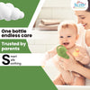 THE LITTLE LOOKERS Baby Shampoo Bottle with Soft Silicone Scrubber | 2-in-1 Shampoo Dispenser & Bath Brush | BPA Free, Leak-Proof Travel Bottle (90ml) for Baby Bathing, Gentle Massage & Cleaning