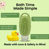 THE LITTLE LOOKERS Baby Shampoo Bottle with Soft Silicone Scrubber | 2-in-1 Shampoo Dispenser & Bath Brush | BPA Free, Leak-Proof Travel Bottle (90ml) for Baby Bathing, Gentle Massage & Cleaning