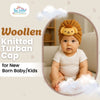 THE LITTLE LOOKERS Soft Knitted Baby Turban Cap with Cute Bunny Design – Warm & Stylish Winter Cap for Newborns & Infants Baby Boys / Girls (0-12 Months)