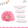 THE LITTLE LOOKERS Knitted Turban Cap with Flower & Pearl Accent – Soft, Stylish & Comfortable Headwrap for Newborns & Toddlers Baby Girls/ Boys (0-12 Months)