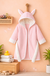 THE LITTLE LOOKERS Bathrobe for Babies | Super Soft & Absorbent | Hooded Bathrobe for Kids | Baby Hooded Bathgown for Newborn & Infant