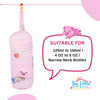 THE LITTLE LOOKERS Soft Plush Stretchable Baby Feeding Bottle Cover with Easy to Hold Strap and Zip l Feeding Bottles Cover