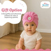 THE LITTLE LOOKERS Knitted Turban Cap with Flower & Pearl Accent – Soft, Stylish & Comfortable Headwrap for Newborns & Toddlers Baby Girls/ Boys (0-12 Months)