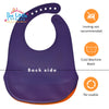 THE LITTLE LOOKERS Silicone Feeding Bib with Adjustable Strap, Waterproof, Easy to wash, Stain Proof | BPA Free/Soft Material Bibs with Tray/Food Catcher