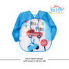 THE LITTLE LOOKERS Sleeved Washable Waterproof Bib/Apron with Pocket & Tying Robe| Cute Prints| Quick Dry PVC Bibs for Newborns/Infants/Toddlers