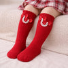 THE LITTLE LOOKERS Socks for Kids | Kid's Compact Cotton Stretch Solid Knee Length Sock | Stylish Socks | No Tightness | High-Top, Bow Pattern