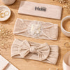 THE LITTLE LOOKERS Baby Hairband | Lace Bow Headbands | Stretchable & Lightweight | Headband Accessory for Newborns, Infants & Girls | Soft Elastic Cotton Hair Band 3 pcs Set (6 Months - 5Years)