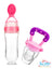 THE LITTLE LOOKERS Infant Squeezy Food Grade Silicone 90ml Bottle Feeder & Silicone Food/ Fruit Pacifier/Nibbler/Soother for Babies/Kids/Children