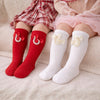 THE LITTLE LOOKERS Socks for Kids | Kid's Compact Cotton Stretch Solid Knee Length Sock | Stylish Socks | No Tightness | High-Top, Bow Pattern