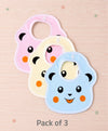 THE LITTLE LOOKERS Baby bibs with Snap button closure /Apron| Cute Animal Soft Cotton Fabric with PVC on Back for Quick Absorption & Fast Drying for Newborns/babies (0-3 years)