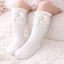 THE LITTLE LOOKERS Socks for Kids | Kid's Compact Cotton Stretch Solid Knee Length Sock | Stylish Socks | No Tightness | Cute Bow Pattern
