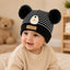THE LITTLE LOOKERS Baby Winter Wool Cap with Double Pom Pom | Soft Knitted Beanie Hat for Boys & Girls | Warm Stretchable Acrylic Wool Cap for Infants & Toddlers (0-2 Years)