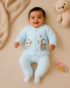 THE LITTLE LOOKERS Baby Winter 5-Piece Set | Soft Cotton Quilted Top, Cap, Bib & 2 Bottoms | Warm Clothing Set for Babies
