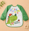 THE LITTLE LOOKERS Waterproof Baby Feeding Bib with Sleeves & Crumb Catcher Pocket | Soft PVC Apron Bib with Tie Closure | Washable & Reusable for Babies & Toddlers 6 Months to 3 Years