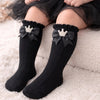 THE LITTLE LOOKERS Socks for Kids | Kid's Compact Cotton Stretch Solid Knee Length Sock | Stylish Socks | No Tightness | Cute Bow Pattern