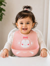 THE LITTLE LOOKERS Silicone Baby Feeding Bib Waterproof Adjustable Neck Closure Wide Food Catcher Pocket