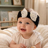 THE LITTLE LOOKERS Baby Hairband | Lace Bow Headbands | Stretchable & Lightweight | Headband for Newborns, Infants & Girls | Soft Elastic Cotton Hair Band