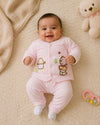 THE LITTLE LOOKERS Baby Winter 5-Piece Set | Soft Cotton Quilted Top, Cap, Bib & 2 Bottoms | Warm Clothing Set for Babies