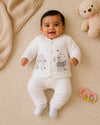 THE LITTLE LOOKERS Baby Winter 5-Piece Set | Soft Cotton Quilted Top, Cap, Bib & 2 Bottoms | Warm Clothing Set for Babies