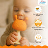 THE LITTLE LOOKERS Baby Silicone Teether Cum Rattle– Mushroom Shape | BPA-Free, Soft & Safe Teething Toy for Infants 3+ Months | Easy-Grip Design, Freezer Safe, Gum Soothing Teether for Babies