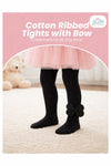 The Little Lookers Girls Cotton Knit Stockings with Flower – Soft Stretch Baby & Kids Tights