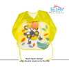 THE LITTLE LOOKERS Sleeved Washable Waterproof Bib/Apron with Pocket & Tying Robe| Cute Prints| Quick Dry PVC Bibs for Newborns/Infants/Toddlers