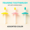 THE LITTLE LOOKERS Silicone Training Toothbrush with Soft Bristles, Gum Massager & Anti-Choking Shield| BPA Free Easy Grip Toothbrush for Babies/Kids/Toddlers