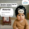 THE LITTLE LOOKERS Soft Knitted Baby Turban Cap with Cute Bunny Design – Warm & Stylish Winter Cap for Newborns & Infants Baby Boys / Girls (0-12 Months)