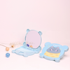 THE LITTLE LOOKERS Comb and Mirror Set with Soft Bristles and Rounded Tips for Baby’s Sensitive Skin/Hair Care | Grooming Accessories | Comb Set for Newborns/Babies/Kids/Toddlers-(Round) Pack of 2