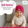 THE LITTLE LOOKERS Knitted Turban Cap with Flower & Pearl Accent – Soft, Stylish & Comfortable Headwrap for Newborns & Toddlers Baby Girls/ Boys (0-12 Months)