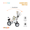 TOYPENTER 3 in 1 Baby Stroller/Kids Tricycle with Removable Canopy, Parental Adjust Push Handle for Kids | Boys | Girls Age 0 Months - 5 Years