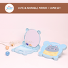 THE LITTLE LOOKERS Comb and Mirror Set with Soft Bristles and Rounded Tips for Baby’s Sensitive Skin/Hair Care | Grooming Accessories | Comb Set for Newborns/Babies/Kids/Toddlers-(Round) Pack of 2