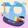 THE LITTLE LOOKERS Silicone Feeding Bib with Adjustable Strap, Waterproof, Easy to wash, Stain Proof | BPA Free/Soft Material Bibs with Tray/Food Catcher