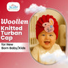 THE LITTLE LOOKERS Soft Knitted Baby Turban Cap with Cute Bunny Design – Warm & Stylish Winter Cap for Newborns & Infants Baby Boys / Girls (0-12 Months)