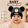 THE LITTLE LOOKERS Baby Winter Wool Cap with Double Pom Pom | Soft Knitted Beanie Hat for Boys & Girls | Warm Stretchable Acrylic Wool Cap for Infants & Toddlers (0-2 Years)