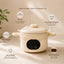 THE LITTLE LOOKERS Electric Baby Food Warmer Rechargeable Stainless Steel Bowl Smart LED Display USB Charging Portable Baby Feeding Bowl with Suction Plate | SUS304 Stainless Steel, Food Grade PP, One Touch Operation, Dual Heat Mode