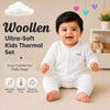 THE LITTLE LOOKERS Kids Winter Thermal Wear | Unisex Fleece Innerwear Set for Baby Girl & Baby Boy | Warm Woolen T-Shirt & Bottom Set