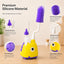 THE LITTLE LOOKERS Baby Bottles Cleaning Brushes 360° Rotatable, Feeding Bottle Nipple & Straw Cleaner Set with Anti Slip Handle, Easy to Clean Corner, BPA-Free Silicone Bristles