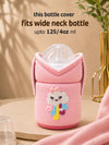 The Little Lookers Feeder Cover Sleeve with Handles | Soft Protective Bottle Holder for Baby Feeding Bottles | Water Proof/Resistant Bottle Cover with Anti-Slip Base | Fits Wide Neck / Philips Avent Bottles Up to 125ml/4oz