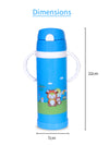 THE LITTLE LOOKERS Stainless Steel Sipper Bottle for Kids/Sipper Bottle with Straw/Travelling Water Bottle for Kids with Straw - 450ml